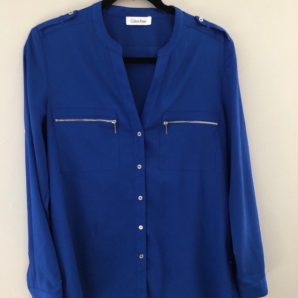 Calvin Klein Tops - Calvin Klein blue blouse
